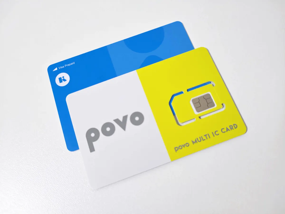 povo2.0のSIM、Kyash Card Lite